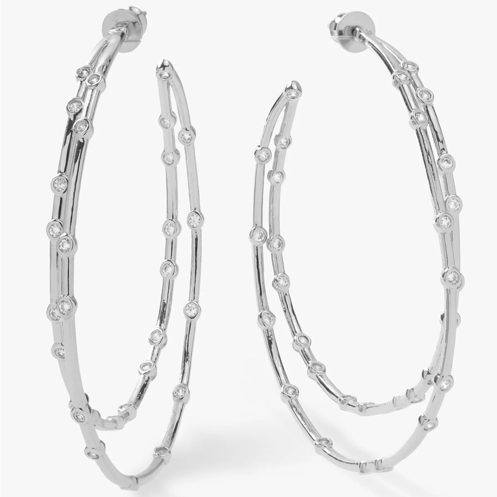 Melinda Maria Big A$$ Doubled Hoops 2.5” Earrings